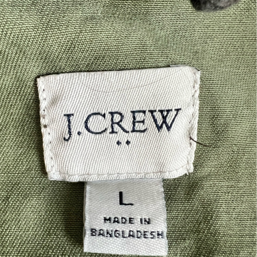 J. Crew Green Utility Jacket with Gold Accents - Picture 7 of 7